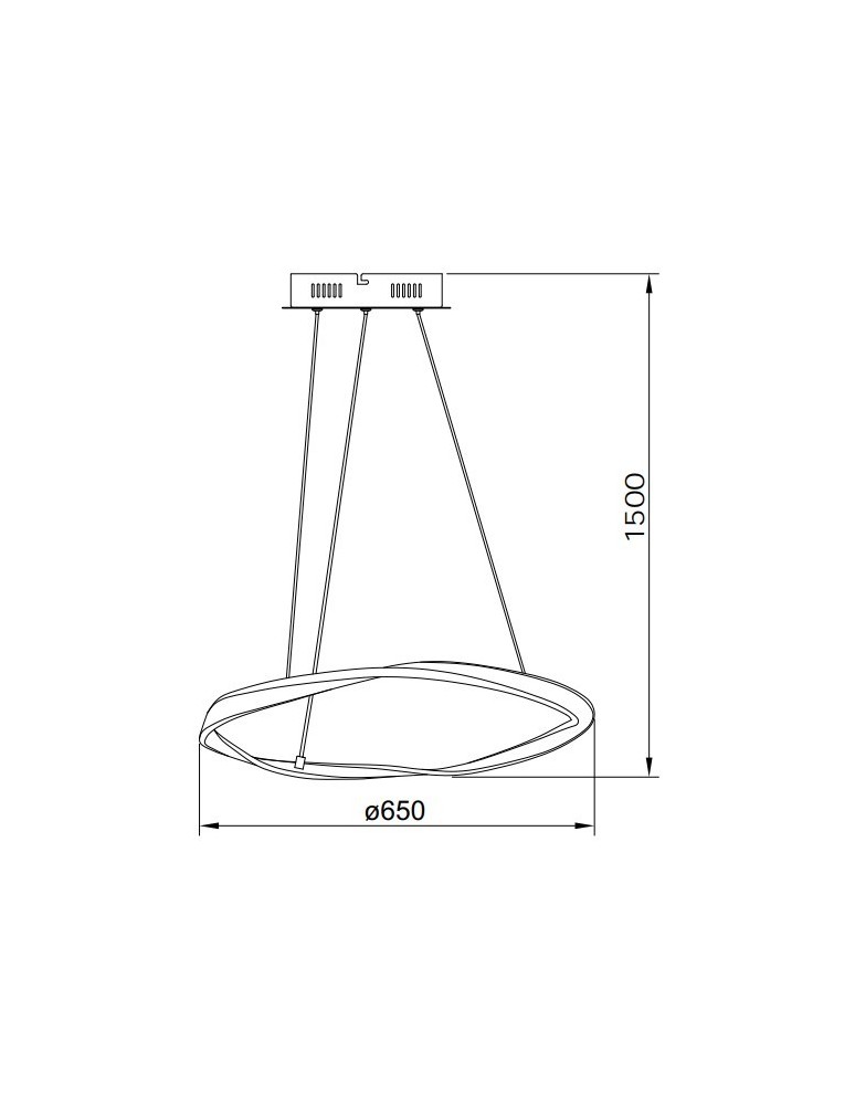 Pendant lamps circles - Zuma Line Girona Pendant Lamp Sand/Nickel Md9190-1M-3Nt - product kolory-swiatla.pl 3