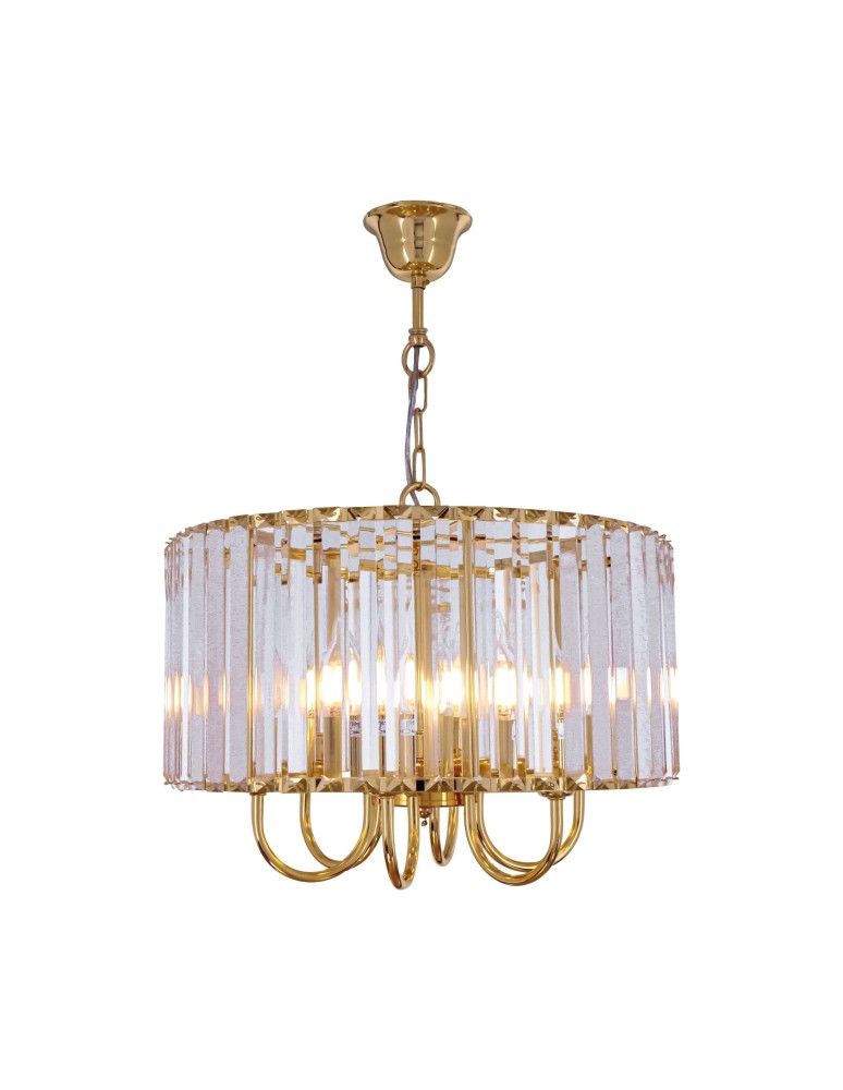 Glamour pendant lamps - Zuma Line Paris Pendant Lamp Gold/Transparent 1906/6 - product kolory-swiatla.pl 2