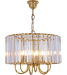 Glamour pendant lamps - Zuma Line Paris Pendant Lamp Gold/Transparent 1906/6 - product 1