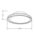 LED ceiling lamps - Zuma Line Apart Ceiling Lamp White/Gold Mx4168-1-3Wgt - product 2