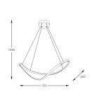 LED pendant lamps - Zuma Line Erda Pendant with Light Colour Switch 3000K/4000K/6000K Black 19600P-BK. - product 3