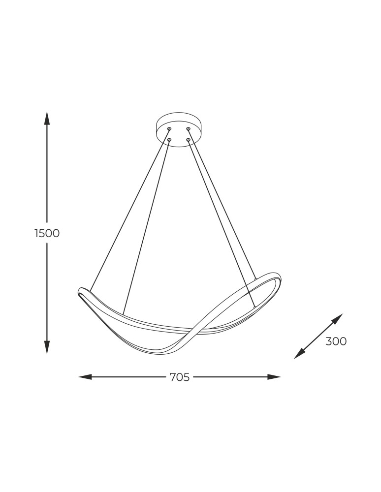 LED pendant lamps - Zuma Line Erda Pendant with Light Colour Switch 3000K/4000K/6000K Black 19600P-BK. - product kolory-swiatla.pl 3