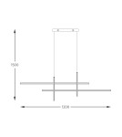 Pendant lamps over the island - Zuma Line Edge Pendant with Light Colour Switch 3000K/4000K/6000K Gold/Black 22008P-BK/GD. - product 3