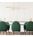 Pendant lamps over the island - Zuma Line Edge Pendant with Light Colour Switch 3000K/4000K/6000K Gold/Black 22008P-BK/GD. - product 4