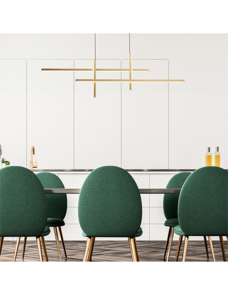 Pendant lamps over the island - Zuma Line Edge Pendant with Light Colour Switch 3000K/4000K/6000K Gold/Black 22008P-BK/GD. - product kolory-swiatla.pl 4