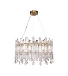 Glamour pendant lamps - Zuma Line Crown Pendant Lamp Gold/Transparent 9867-500 - product 3