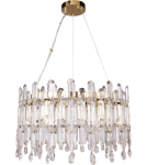 Glamour pendant lamps - Zuma Line Crown Pendant Lamp Gold/Transparent 9867-500 - product 1