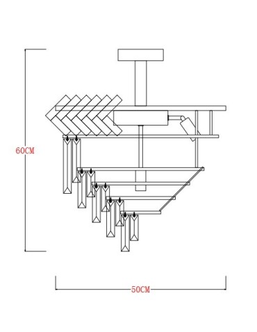 Zuma Line Lyon Lampa Sufitowa Złoty/Przezroczysty C23910/9 - produkt 2