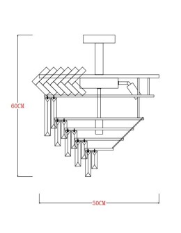 Zuma Line Lyon Lampa Sufitowa Złoty/Przezroczysty C23910/9 - produkt 2