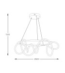 LED pendant lamps - Zuma Line Balbo Pendant with Light Color Change Function 3000K/4000K/6000K Black 20006PL-BK. - product 2