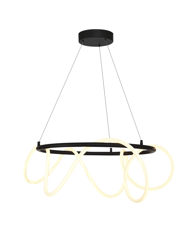 LED pendant lamps - Zuma Line Balbo Pendant with Light Color Change Function 3000K/4000K/6000K Black 20006PL-BK. - product kolory-swiatla.pl 3