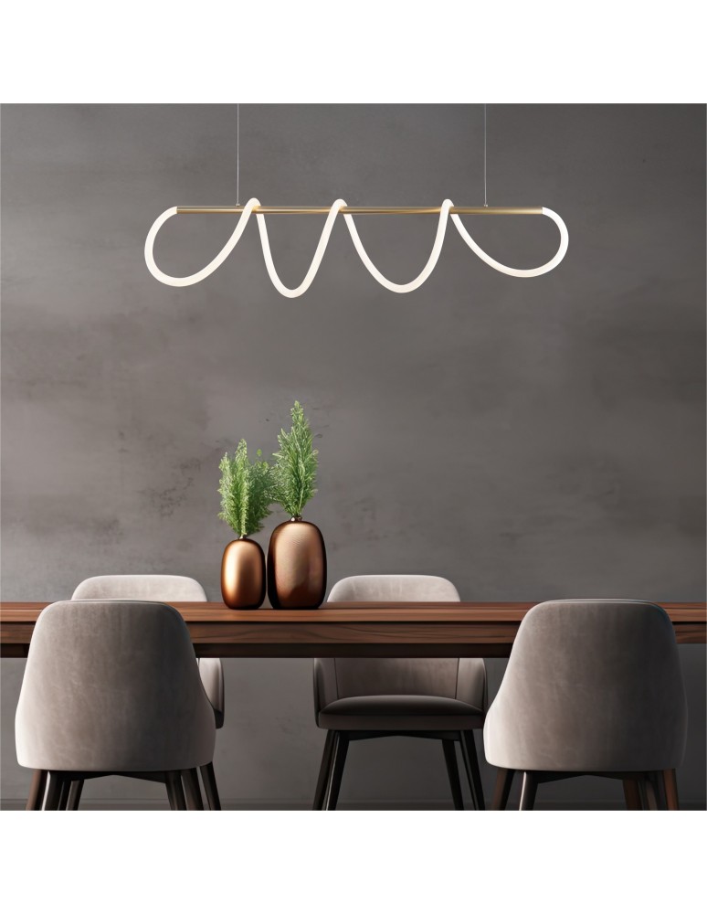 Modern pendant lamps - Zuma Line Balbo Pendant with Light Color Change Function 3000K/4000K/6000K Gold 20006PM-GD. - product kolory-swiatla.pl 3
