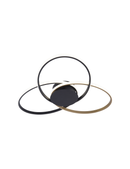 Zuma Line Bold Sufitowa z Przełącznikiem Barwy Światła 3000K/4000K/6000K Złoty/Czarny 20169-GD