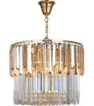 Glamour pendant lamps - Zuma Line Camille Pendant Lamp Gold/Bright+Amber 19101/8. - product 4