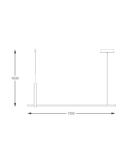 Zuma Line Claud Wisząca z Przełącznikiem Barwy Światła 3000K/4000K/6000K Czarny/Drewno 22806M-Wood - produkt 2