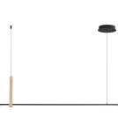 Pendant lamps over desk - Zuma Line Claud Pendant with Light Colour Switch 3000K/4000K/6000K Black/Wood 22806M-Wood. - product 3