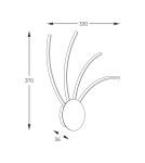 Wall lamps - Zuma Line Diogo Wall lamp with Light Colour Switch 3000K/4000K/6000K Black 2200014-BK. - product 2