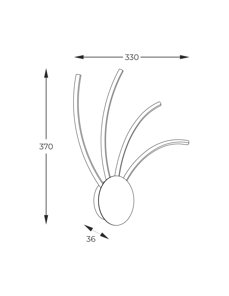 Wall lamps - Zuma Line Diogo Wall lamp with Light Colour Switch 3000K/4000K/6000K Black 2200014-BK. - product kolory-swiatla.pl 2