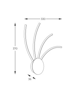 Zuma Line Diogo Kinkiet z Przełącznikiem Barwy Światła 3000K/4000K/6000K Czarny 2200014-BK - produkt 2