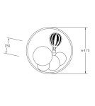 Children's ceiling lamps - Zuma Line Focus Children's Ceiling Lamp 3-stage dimmable Color MX4148-1-DWLD. - product 2