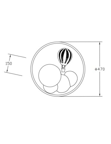 Zuma Line Focus Lampa Sufitowa Dziecięca 3-stopniowe ściemnianie Kolorowa MX4148-1-DWLD - produkt 2