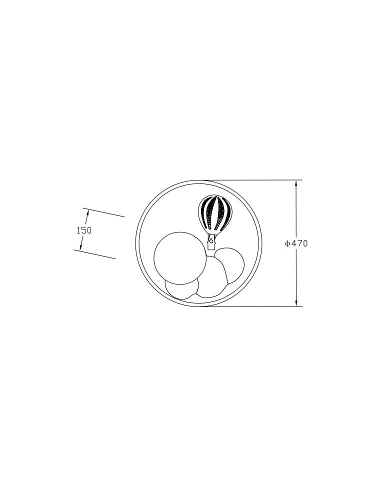 Children's ceiling lamps - Zuma Line Focus Children's Ceiling Lamp 3-stage dimmable Color MX4148-1-DWLD. - product kolory-swiatla.pl 2