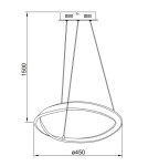 Pendant lamps circles - Zuma Line Girona Pendant Lamp Sand/Nickel Md9190-1S-3Nt - product 2