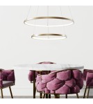 Pendant lamps circles - Zuma Line Breno Pendant with Light Colour Switch 3000K/4000K/6000K Gold 18140GD-2. - product 3