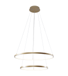 Pendant lamps circles - Zuma Line Breno Pendant with Light Colour Switch 3000K/4000K/6000K Gold 18140GD-2. - product 4