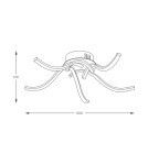 LED ceiling lamps - Zuma Line Focus Ceiling Light with Light Colour Switch 3000K/4000K/6000K Chrome 20023-5CCH. - product 2