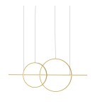 Pendant lamps over the island - Zuma Line Cholet French Gold Pendant Lamp Md7358-2A-3Gt. - product 2