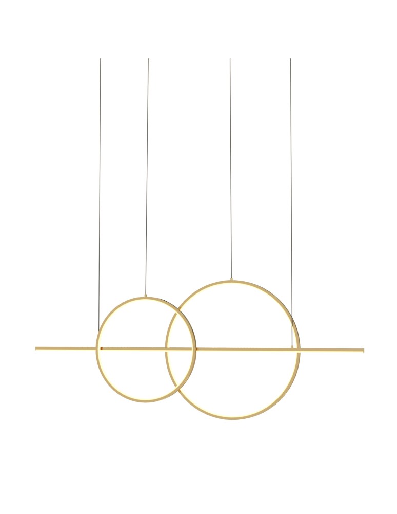 Pendant lamps over the island - Zuma Line Cholet French Gold Pendant Lamp Md7358-2A-3Gt. - product kolory-swiatla.pl 2