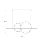 Pendant lamps over the island - Zuma Line Cholet French Gold Pendant Lamp Md7358-2A-3Gt. - product 3