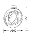 LED ceiling lamps - Zuma Line Tess Swivel Ceiling Lamp Adjustable Black Mx9203-4-3Bd. - product 2