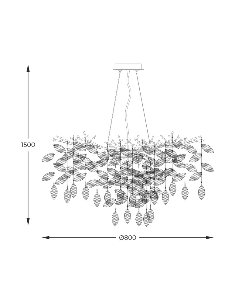 Pendant lamps - Zuma Line Cindy Pendant Lamp Chrome Md4115-1-Ecn - product kolory-swiatla.pl 2