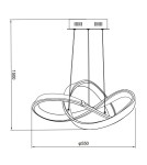 LED pendant lamps - Zuma Line Indigo Pendant Lamp Black Matte/Gold Md9717-1-3Bgd - product 5