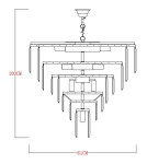 Lampy wiszące - Zuma Line Versailles Lampa Wisząca Chrom/Przezroczysty Dymiony 17701/20 - produkt 2