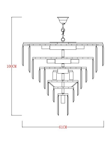Zuma Line Versailles Lampa Wisząca Chrom/Przezroczysty Dymiony 17701/20 - produkt 2
