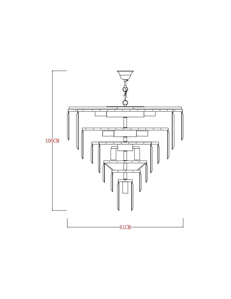 Lampy wiszące - Zuma Line Versailles Lampa Wisząca Chrom/Przezroczysty Dymiony 17701/20 - produkt kolory-swiatla.pl 2
