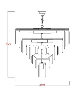 Zuma Line Versailles Lampa Wisząca Chrom/Przezroczysty Dymiony 17701/20 - produkt 2