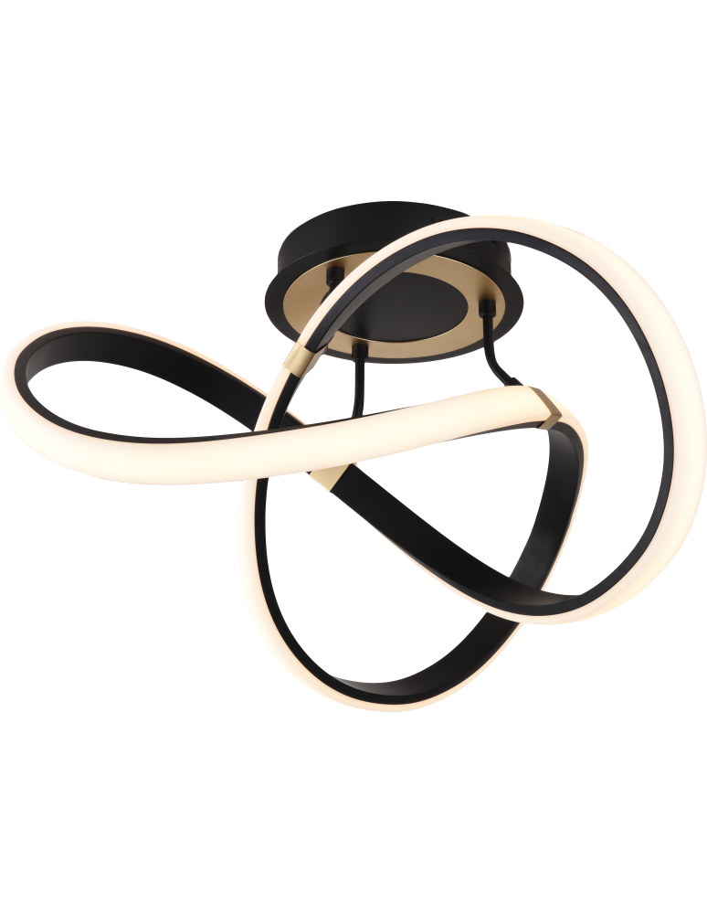 LED ceiling lamps - Zuma Line Indigo Modern Ceiling Lamp Black/Gold Mx9717-1-3Bgd. - product kolory-swiatla.pl 2