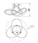 LED ceiling lamps - Zuma Line Indigo Modern Ceiling Lamp Black/Gold Mx9717-1-3Bgd. - product 3