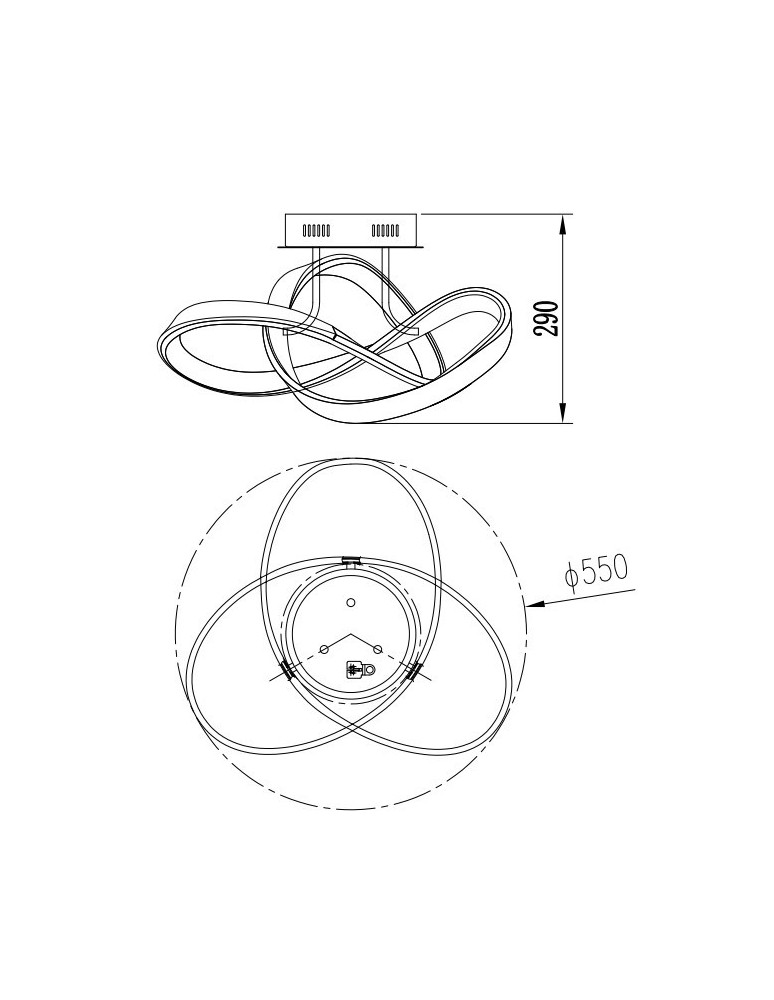 LED ceiling lamps - Zuma Line Indigo Modern Ceiling Lamp Black/Gold Mx9717-1-3Bgd. - product kolory-swiatla.pl 3