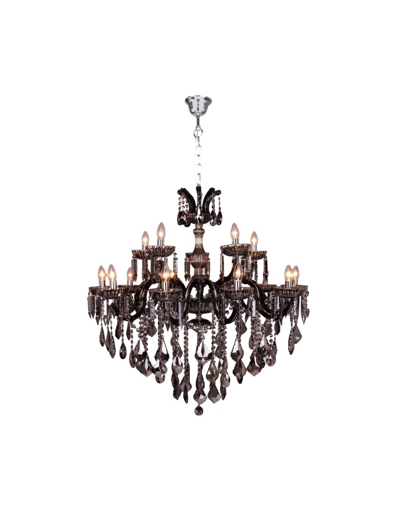 Lampy wiszące - Zuma Line Chateau Lampa Wisząca Chrom/Przezroczysty+Dymiony 17801/10+5 - produkt kolory-swiatla.pl 1