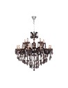 Zuma Line Chateau Lampa Wisząca Chrom/Przezroczysty+Dymiony 17801/10+5