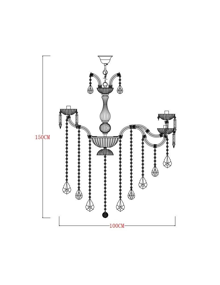 Pendant lamps - Zuma Line Chateau Pendant Lamp Chrome/Transparent+Smoky 17801/10+5 - product kolory-swiatla.pl 3