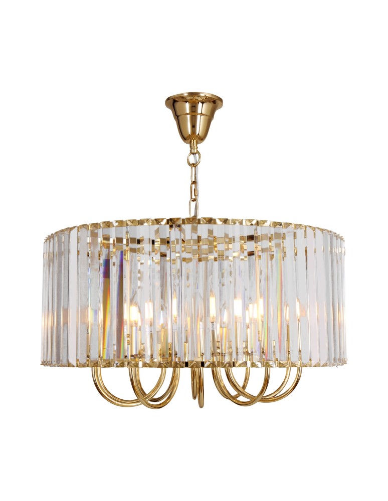 Glamour pendant lamps - Zuma Line Paris Pendant Lamp Gold / Transparent 1906/10 - product kolory-swiatla.pl 1