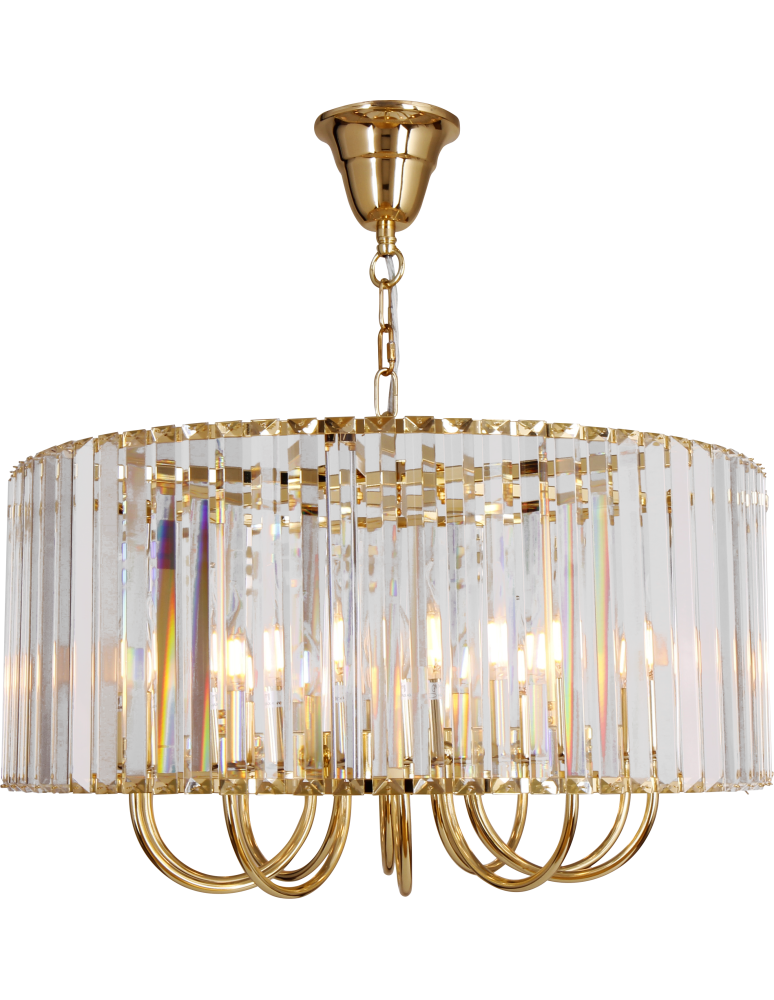 Glamour pendant lamps - Zuma Line Paris Pendant Lamp Gold / Transparent 1906/10 - product kolory-swiatla.pl 4