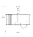Glamour pendant lamps - Zuma Line Paris Pendant Lamp Gold / Transparent 1906/10 - product 3