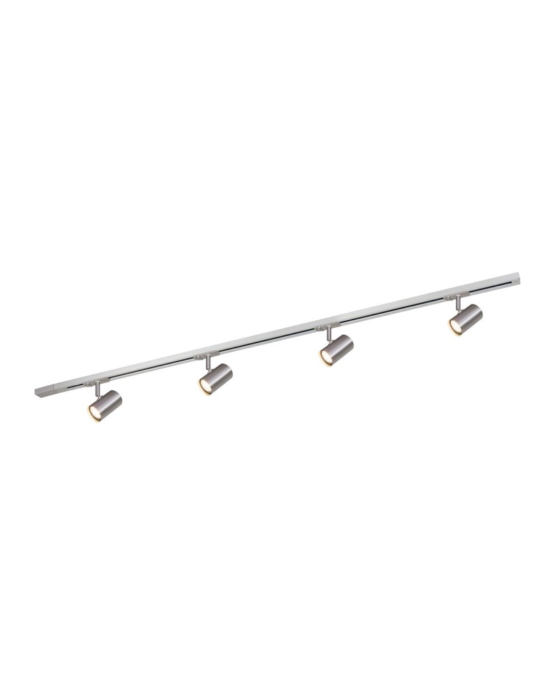 Ready-made rail kits - Italux Marvi TR Jazz SN Rail - Satin Nickel sets 4xGU10 40W 911408-4-SN-SET - product kolory-swiatla.pl 2